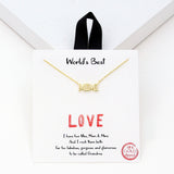 98511, GOLD DIPPED, "WORLD'S BEST" DAINTY MIMI NECKLACE