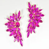 98522, MARQUISE RHINESTONE ACCENT EVENING EARRING