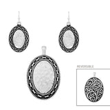 98546, OVAL FILIGREE PENDANT SET
