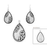 98546, TEARDROP FILIGREE PENDANT SET