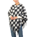 98557, BUFFALO PLAID PATTERN PONCHO