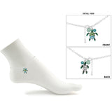 98585, ENAMEL SEA TURTLE CHARM ANKLET