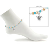 98586, SEA TURTLE CHARM BEADED ANKLET