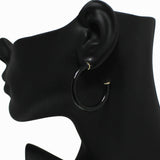 98588, ENAMEL ROUND HOOP EARRING