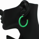 98588, ENAMEL ROUND HOOP EARRING