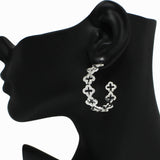 98592, CLOVER CUTOUT HOOP EARRING