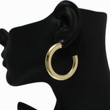 98593, THICK ROUND HOOP EARRING