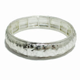 98598, HAMMERED METAL STRETCH BRACELET