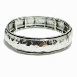 98598, HAMMERED METAL STRETCH BRACELET