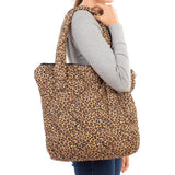 98603, LEOPARD PADDED TOTE BAG