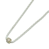 98616, PAVE ROUND BARREL ACCENT SLIDE NECKLACE
