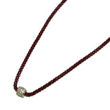 98616, PAVE ROUND BARREL ACCENT SLIDE NECKLACE
