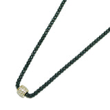 98616, PAVE ROUND BARREL ACCENT SLIDE NECKLACE