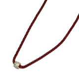 98616, PAVE ROUND BARREL ACCENT SLIDE NECKLACE