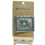 98619, WESTERN RECTANGLE CONCHO BELT BUCKLE