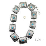 98622, WESTERN RECTANGLE CONCHO BELT