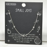 98639, GOLD DIPPED, "SMALL JOYS" DAINTY CUBIC ZIRCONIA ACCENT NECKLACE