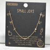 98639, GOLD DIPPED, "SMALL JOYS" DAINTY CUBIC ZIRCONIA ACCENT NECKLACE