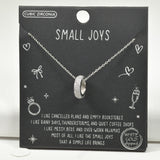 98643, GOLD DIPPED, "SMALL JOYS" CUBIC ZIRCONIA ACCENT RING NECKLACE
