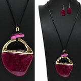 98651, GLITTER CELLULOID ACETATE ACCENT LONG NECKLACE