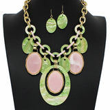 98658, GEOMETRIC CELLULOID ACETATE NECKLACE