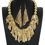 98669, BALL WITH METAL NET NECKLACE