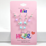 98710, MERMAID ENAMEL CHARM BEADED NECKLACE