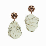 98733, WESTERN TURQUOISE STONE DANGLE EARRING