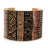 98765, AZTEC PRINT FAUX LEATHER CUFF BRACELET