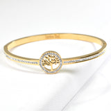 98788, TREE OF LIFE STAINLESS STEEL BANGLE BRACELET