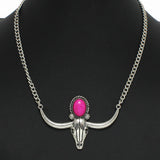98798, WESTERN STEER HEAD NECKLACE