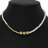 98811, FRESHWATER PEARL WITH BALL BEADED NECKLACE