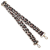 98829, LEOPARD PRINT BEADED BAG STRAP