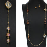 98835, CRYSTAL BEADED LONG NECKLACE