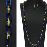 98846, GEOMETRIC CELLULOID ACETATE LONG NECKLACE
