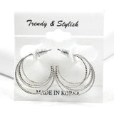 98857, MULTI STACK ROUND HOOP EARRING