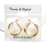 98859, TWISTED ROUND METAL HOOP EARRING
