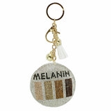 98870, "MELANIN" BLING CRYSTAL EMBELLISHED KEYCHAIN