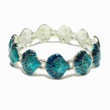 98874, SEASHELL ENAMEL STRETCH BRACELET