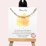 98916, GOLD DIPPED, "MOVE ON" CHAIN CHOKER NECKLACE