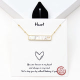 98920, GOLD DIPPED, "HEART" MOTHER OF PEARL BAR NECKLACE