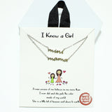 98922, GOLD DIPPED, "I KNOW A GIRL" DAINTY MINI MAMA SET OF TWO NECKLACE