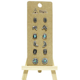 98929, WESTERN THEME STUD EARRING SET