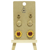 98933, WESTERN SUNFLOWER STUD EARRING SET