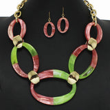 98943, GEOMETRIC CELLULOID ACETATE NECKLACE