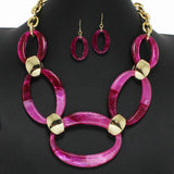 98943, GEOMETRIC CELLULOID ACETATE NECKLACE