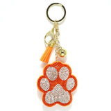 98955, ANIMAL PAW CRYSTAL EMBELLISHED KEYCHAIN