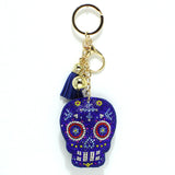 98957, SUGAR SKULL CRYSTAL EMBELLISHED KEYCHAIN