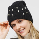 98986, PEARL ACCENT KNIT BEANIE