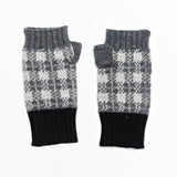 99002, PLAID FINGERLESS KNIT GLOVES